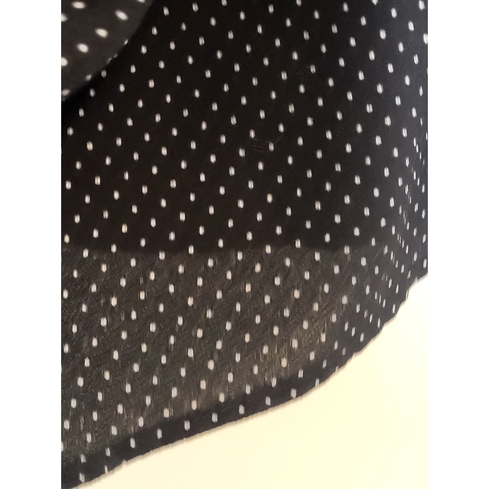 Le Lis Navy Blue Polka Dot Cold Shoulder Blouse Top Womens Small Made in USA - Picture 4 of 4
